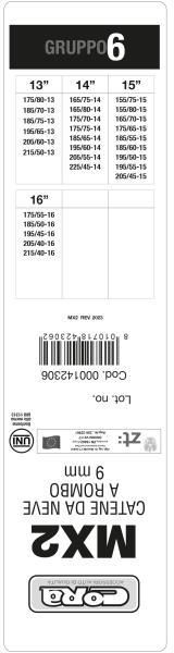 Cora MX2 9mm Gruppe 6 Automatische Schneeketten