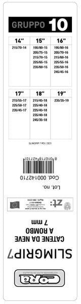 Cora Slimgrip 7mm Gruppe 10 Schneeketten