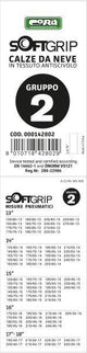 Cora SoftGrip Stoff-Schneesocken Gruppe 2