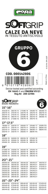 Cora Calze da neve in tessuto SoftGrip gruppo 6