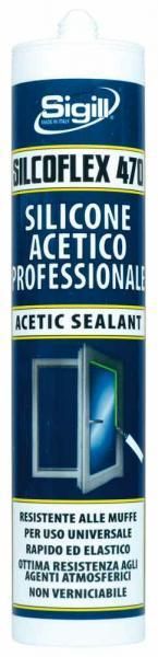 Sigill Silicone acetico Silcoflex 470 trasparente 280 ml
