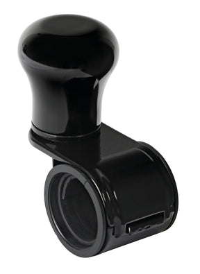 Pilot Revolve, pomello volante in alluminio anodizzato nero, staffa nera