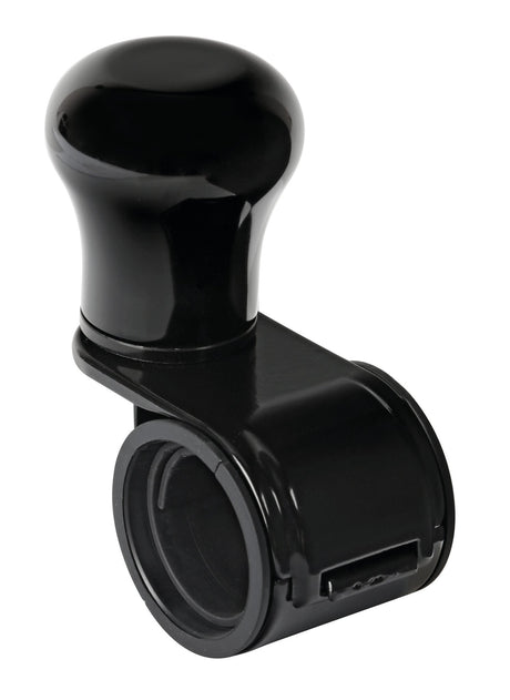 Pilot Revolve, pomello volante in alluminio anodizzato nero, staffa nera