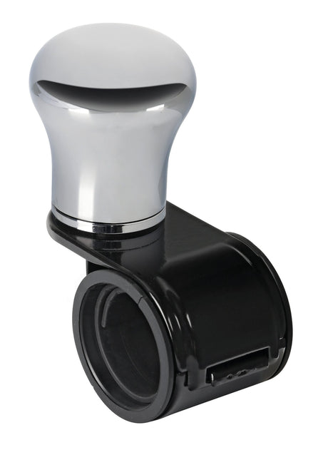 Pilot Revolve, pomello volante in alluminio cromato, staffa nera
