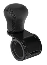 Pilot Revolve, pomello volante in pelle con cuciture nere, staffa nera