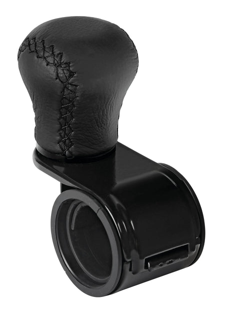 Pilot Revolve, pomello volante in pelle con cuciture nere, staffa nera