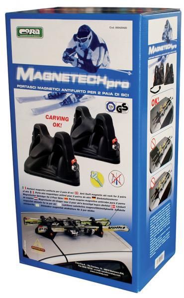 Cora Magnetischer Dachskiträger Auto Magnetech Pro 2 Paar Ski