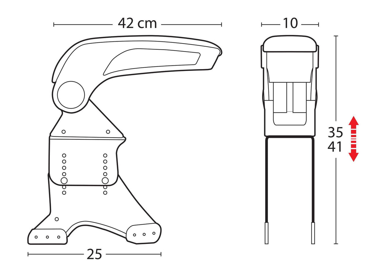 Lampa Ventura, bracciolo portaoggetti - Cromo 00159