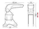 Lampa Ventura, bracciolo portaoggetti - Cromo 00159