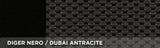 Cora Serie completa coprisedili Travel tessuto misto cotone antracite/nero