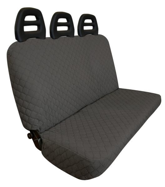 Cora Universal 3-Sitzer Rücksitzbezug für Transporter aus schwarzem Baumwollmischgewebe