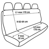 Fundas universales para asientos traseros de furgoneta Cora de 4 plazas, color antracita