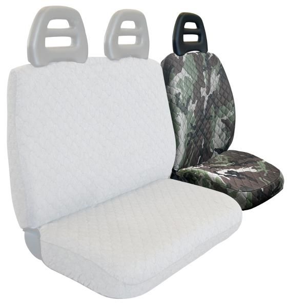 Cora SP23 Driver's Seat Cover for Vans, Camouflage Quilted Polyester Fabric