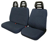 Fundas de asiento para furgoneta Cora, talla SP23, tela de algodón acolchada color antracita