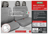 Fundas de asiento para furgoneta Cora, talla SP23, tela de algodón acolchada gris