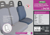 Cora Coprisedile lato guida per furgoni SP24/SP25 tessuto cotone trapuntato avio