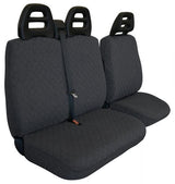 Cora Van Seat Covers, Size SP24, Anthracite Quilted Cotton Fabric