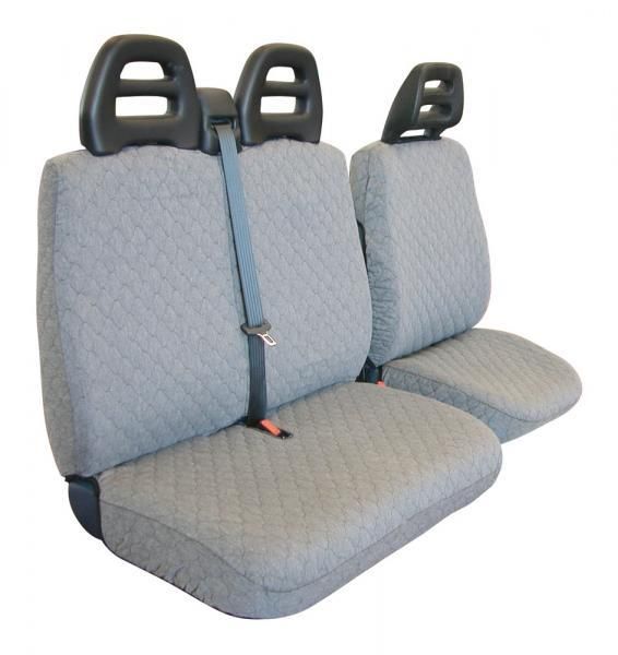 Cora Van Seat Covers, Size SP24, Quilted Cotton Fabric, Grey