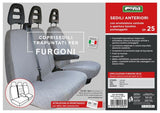 Fundas de asiento para furgoneta Cora, talla SP25, tela de algodón acolchada gris