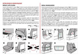 Fundas de asiento para furgoneta Cora, talla SP26, tela de algodón acolchada color antracita
