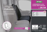 Cora Coprisedile auto lato guida per furgoni SP28/SP29 tessuto poliestere nero