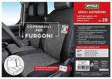 Cora Coprisedili per furgoni tg. SP28 seduta divisa tess. misto cotone nero