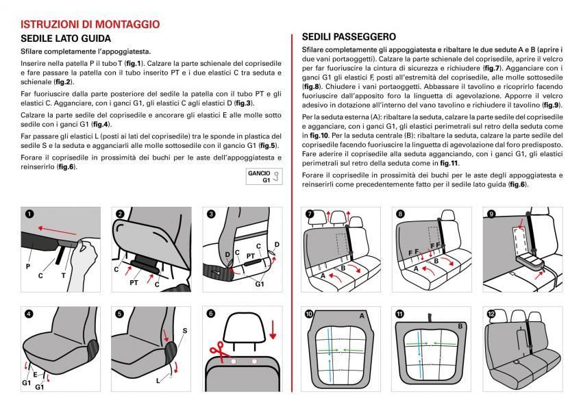 Cora Van Seat Covers, Size SP29, Black Cotton Blend