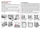 Fundas de asiento para furgoneta Cora, talla SP29, mezcla de algodón negro