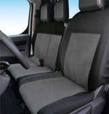 Fundas de asiento para furgoneta Cora, talla SP29, mezcla de algodón negro