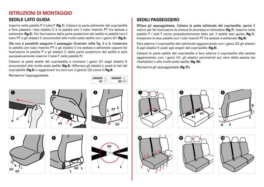 Fundas de asiento para furgoneta Cora, talla SP30, asiento completo, tela de poliéster negra