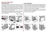 Fundas de asiento para furgoneta Cora, talla SP30, asiento completo, tela de poliéster negra