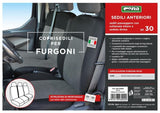 Cora Coprisedili per furgoni tg. SP30 seduta divisa tess. misto cotone nero