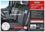 Cora Coprisedili per furgoni tg. SP30 seduta intera tess. misto cotone nero