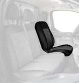 Funda para asiento de conductor de furgoneta Cora SP30/SP31 en mezcla de algodón negro