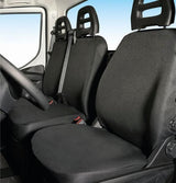 Cora Van Seat Covers, Size SP32, Split Seat, Black Polyester Fabric