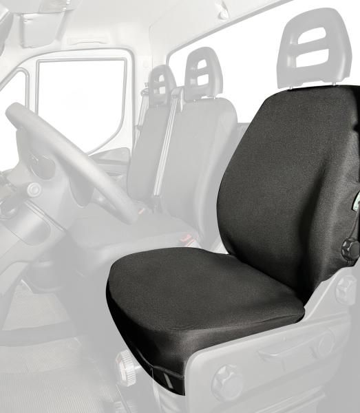 Funda de asiento de conductor Cora para furgonetas SP32/SP33, poliéster negro
