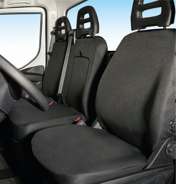 Cora Van Seat Covers, Size SP33, Black Polyester Fabric