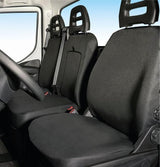 Fundas de asiento para furgoneta Cora, talla SP33, tejido de poliéster negro