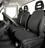 Fundas de asiento para furgoneta Cora, talla SP33, mezcla de algodón negro