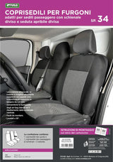 Fundas de asiento para furgoneta Cora Sp34 S/Mesa S/Uniforme Millepunti