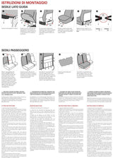Fundas de asiento para furgoneta Cora Sp34 con banco y asiento interior Millepunti