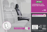 Funda de asiento de conductor Cora Manufacturing para furgonetas, talla SP35, mezcla de algodón negro
