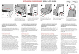 Funda de asiento de conductor Cora Manufacturing para furgonetas, talla SP35, mezcla de algodón negro