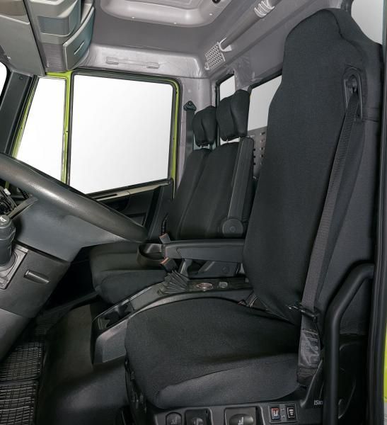 Cora Truck Seat Covers, Size SP70, Black Polyester Fabric
