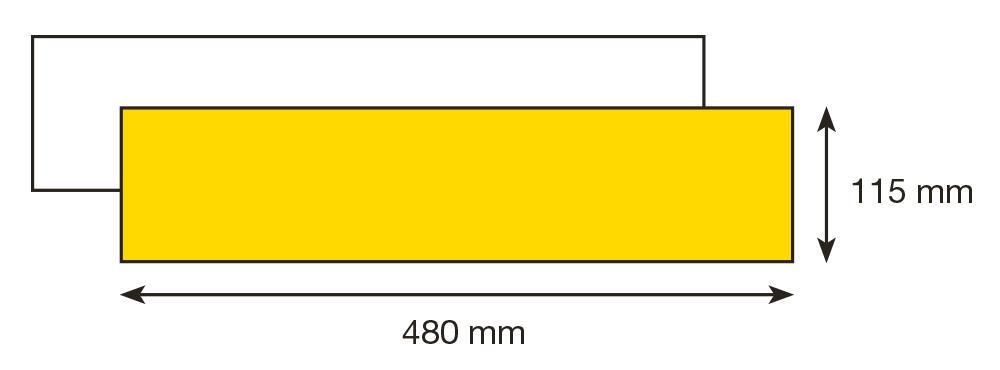 Cora Double-Sided White/Yellow Repeater Plate for Trailers
