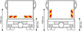 Cora Reflective and Fluorescent Panels for Tractors 565x132x0.8 mm