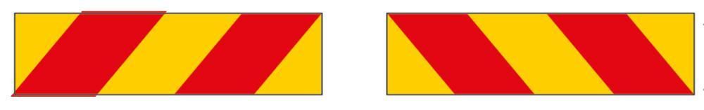 Cora Reflective and Fluorescent Panels for Tractors 565x132x0.8 mm