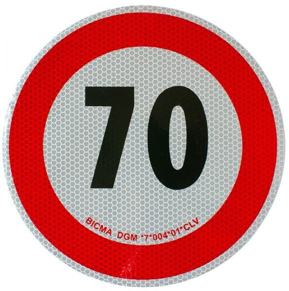 Cora Disc sticker speed limit 70 km
