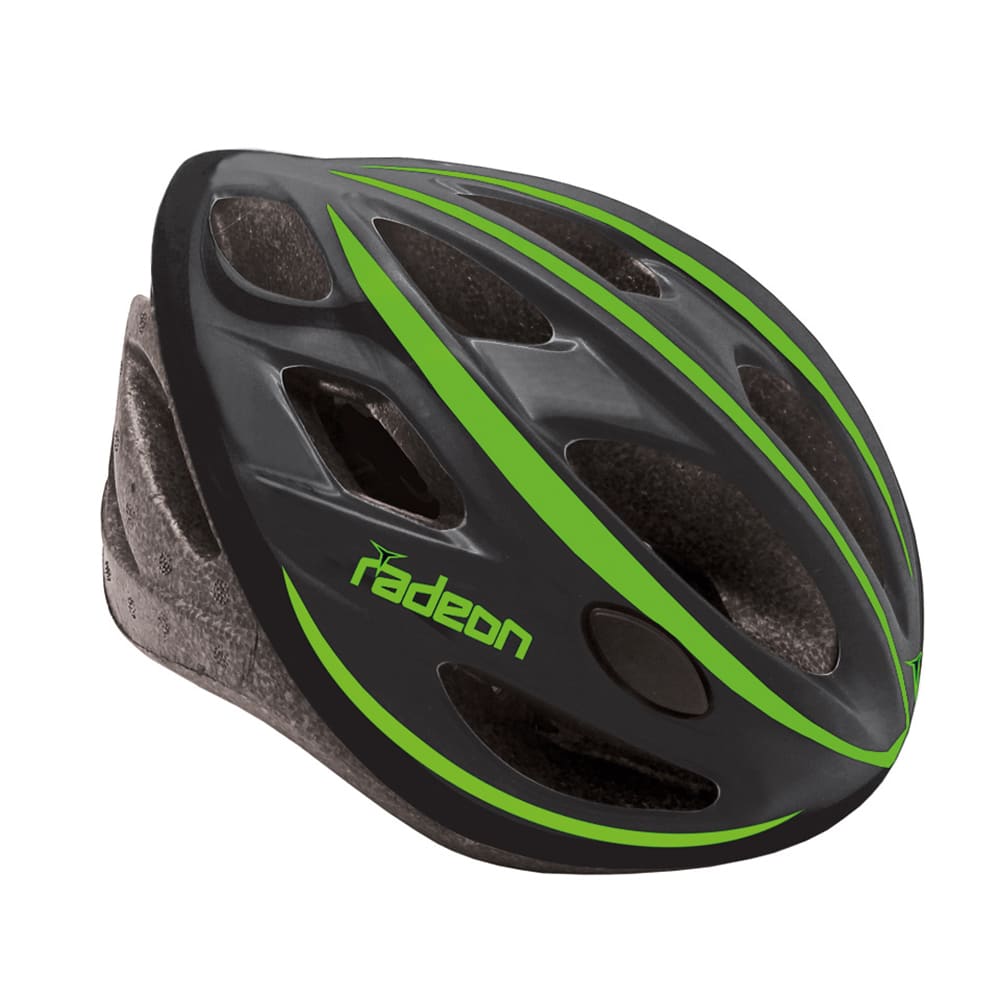 Mvtek Casco Bicicletta RADEON Nero-Verde L