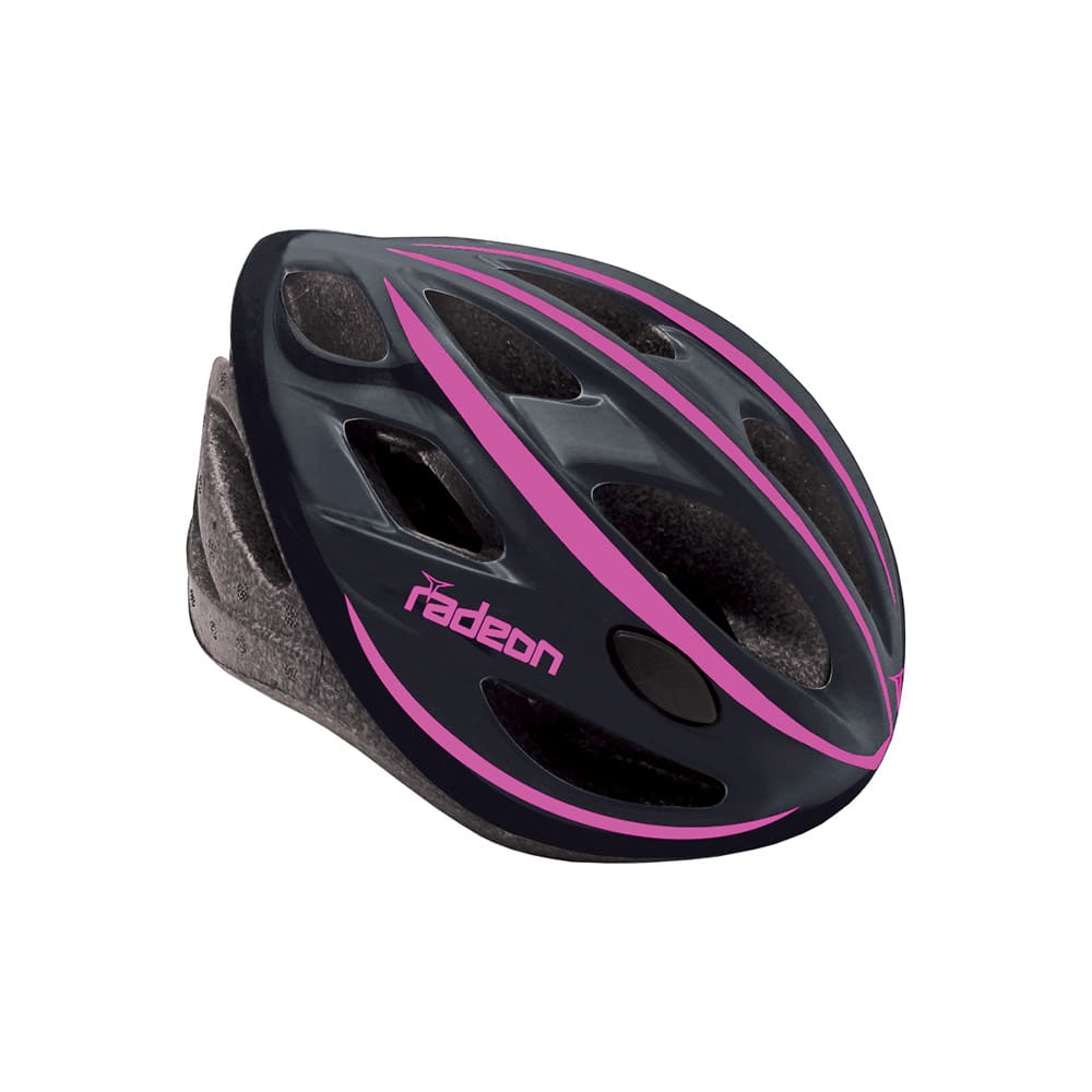 Mvtek Casco Bicicletta RADEON Nero-Rosa L